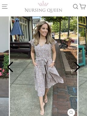 Nursing Queen Midi Floral midi with pockets